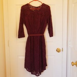 Plum Lace Dress